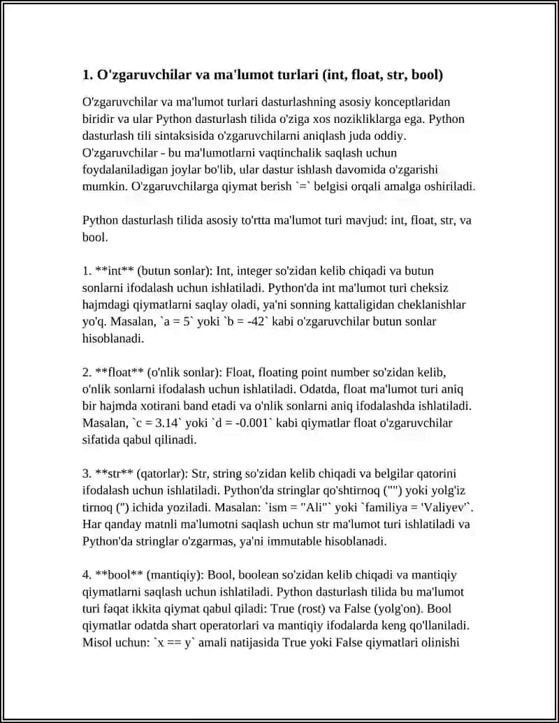 PYTHON DASTURLASH TILI SINTAKSISI 3