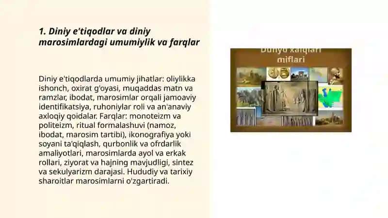Dunyo xalqlari madaniyatidagi umumiylik va farqlar 3