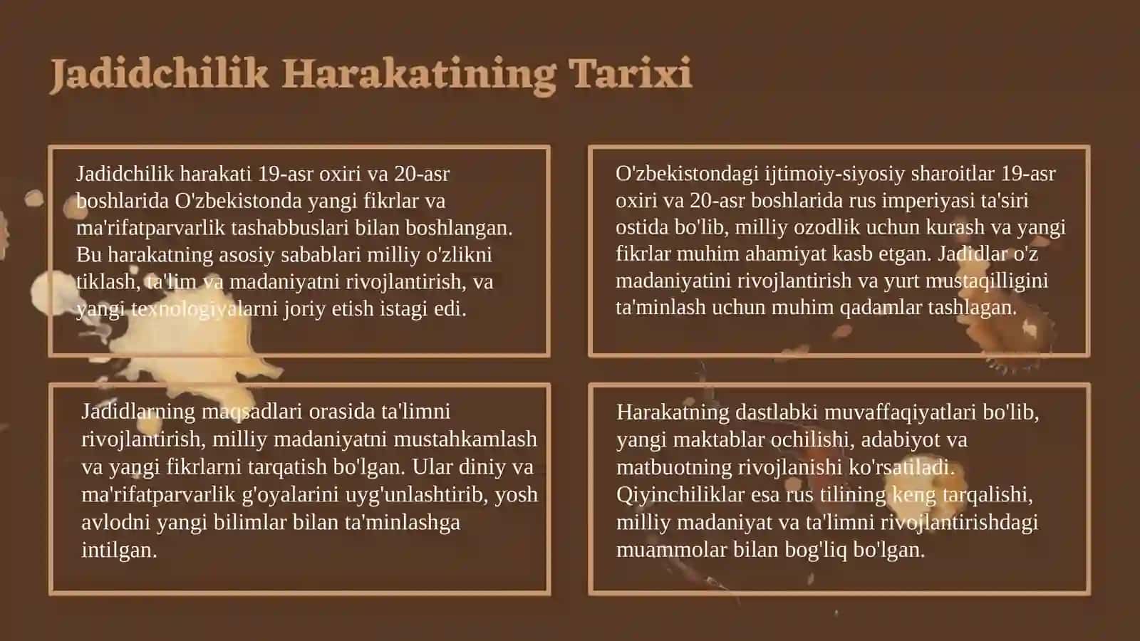 Ja'did ma'rifatparvarlarining o'lka ijtimoiy - ma'naviy hayotida tutgan o'rni 3