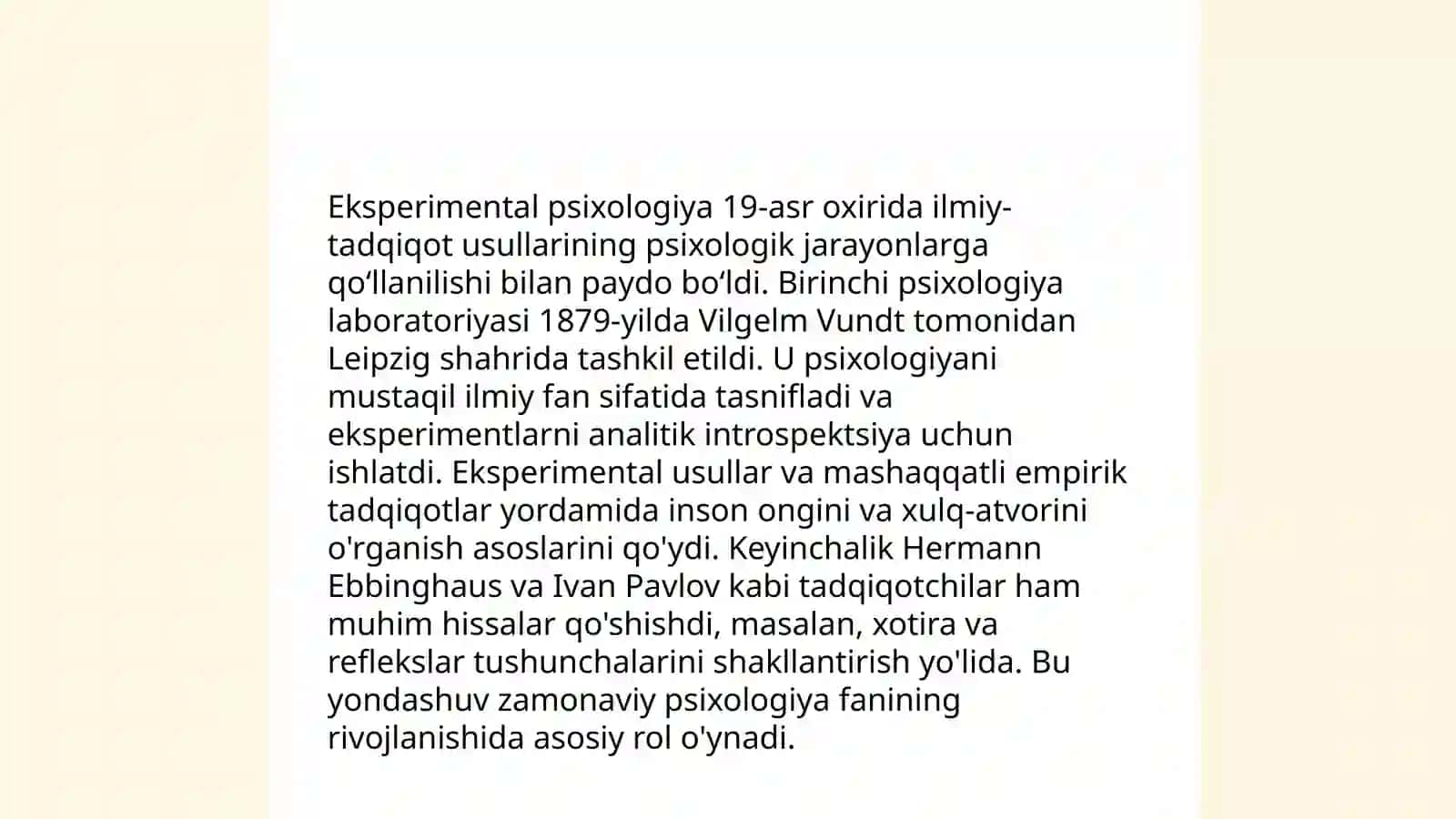 Eksperimental psixologiya tarixi va hozirgi davrdagi holati 3