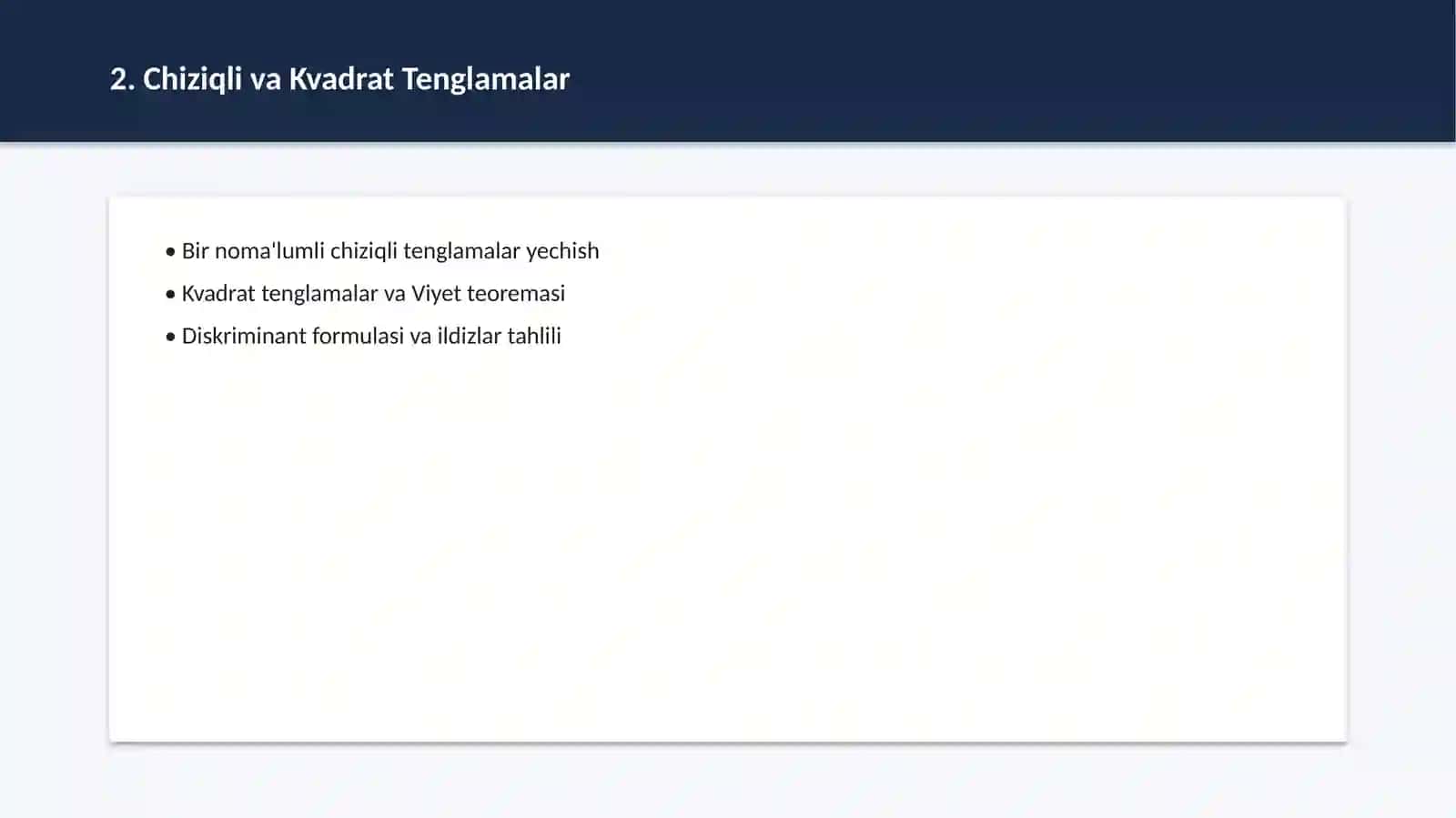 Algebra va funksiyalar nazariyasi 3