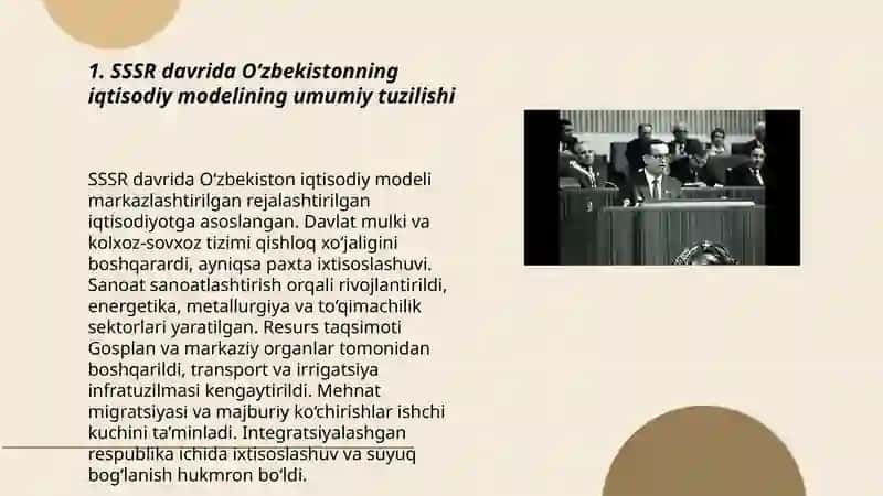 O‘zbekistonning SSSR davridagi iqtisodi 3