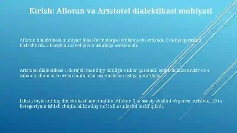 Aflotun va Aristotel dialektikasi tahlili 3