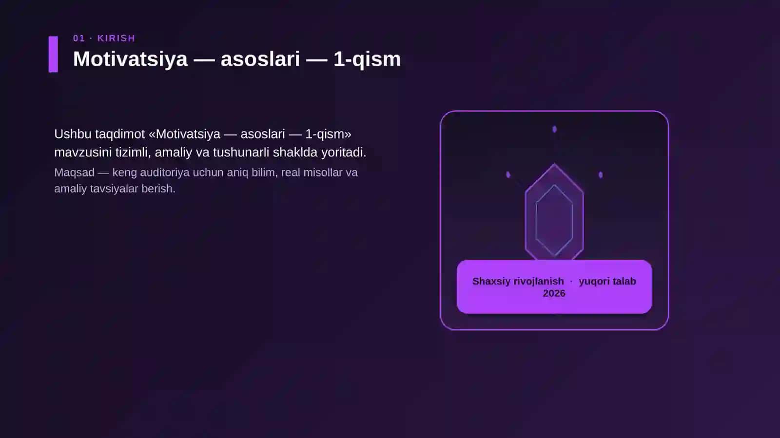 Motivatsiya — asoslari — 1-qism 3