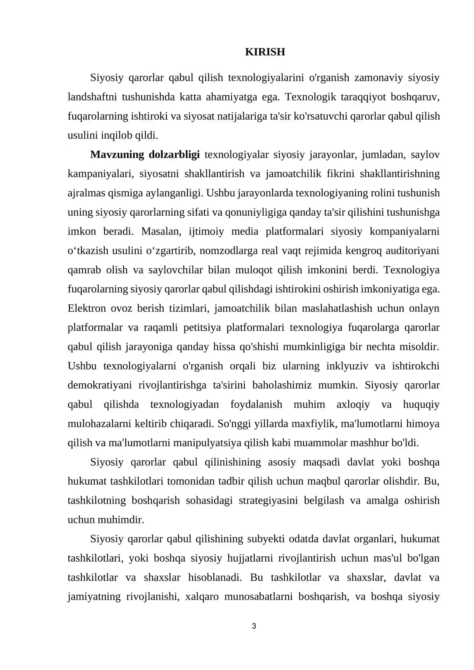 Siyosiy qarorlar qabul qilish texnologiyalari 3