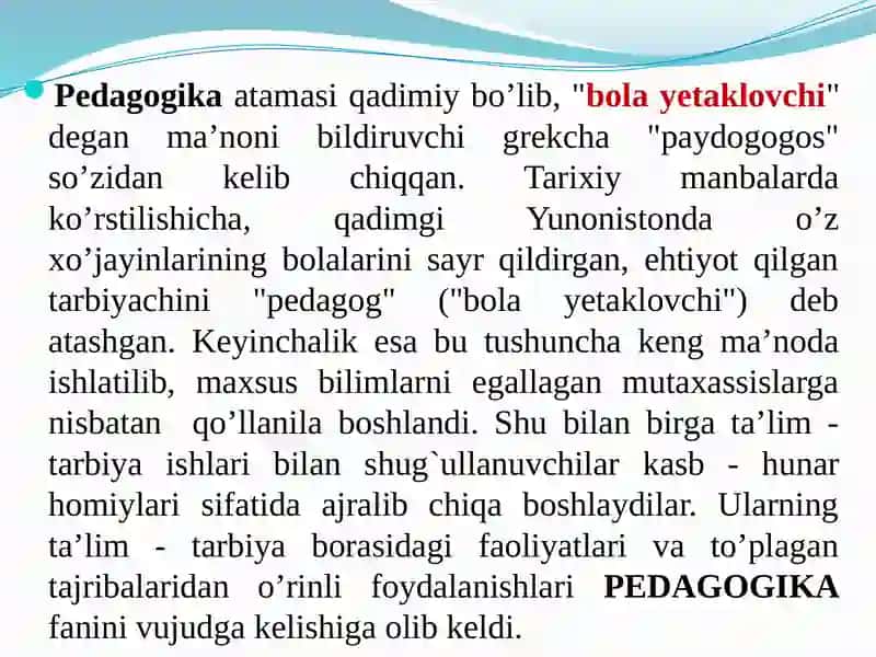 UMUMIY PEDAGOGIKA FAN SIFATIDA. PEDAGOGIKANING ILMIY TADQIQOT   METODLARI. 3