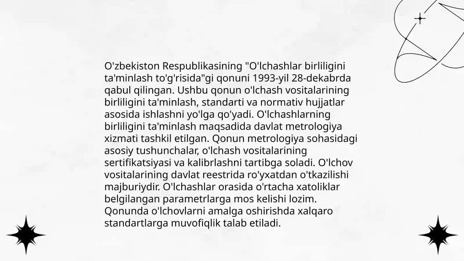 O'lchashlar birligini ta'minlash soxasi 3