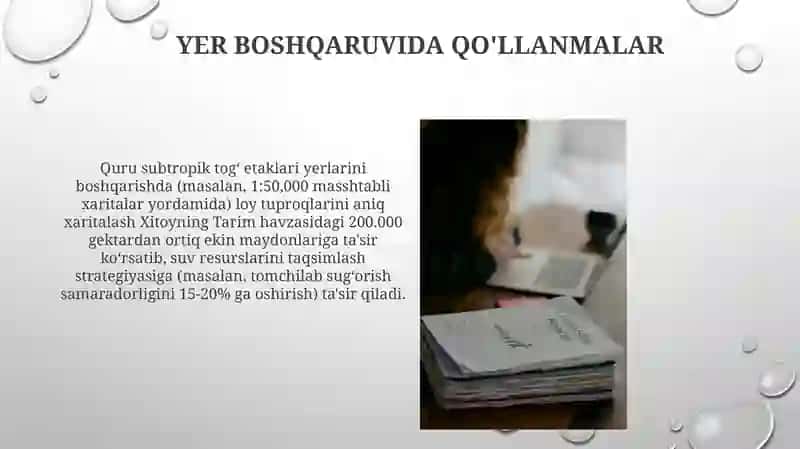 Quruq subtropiklarning tog'oldi va bo'r tuproqlarini aniqlash va o'rganish 3