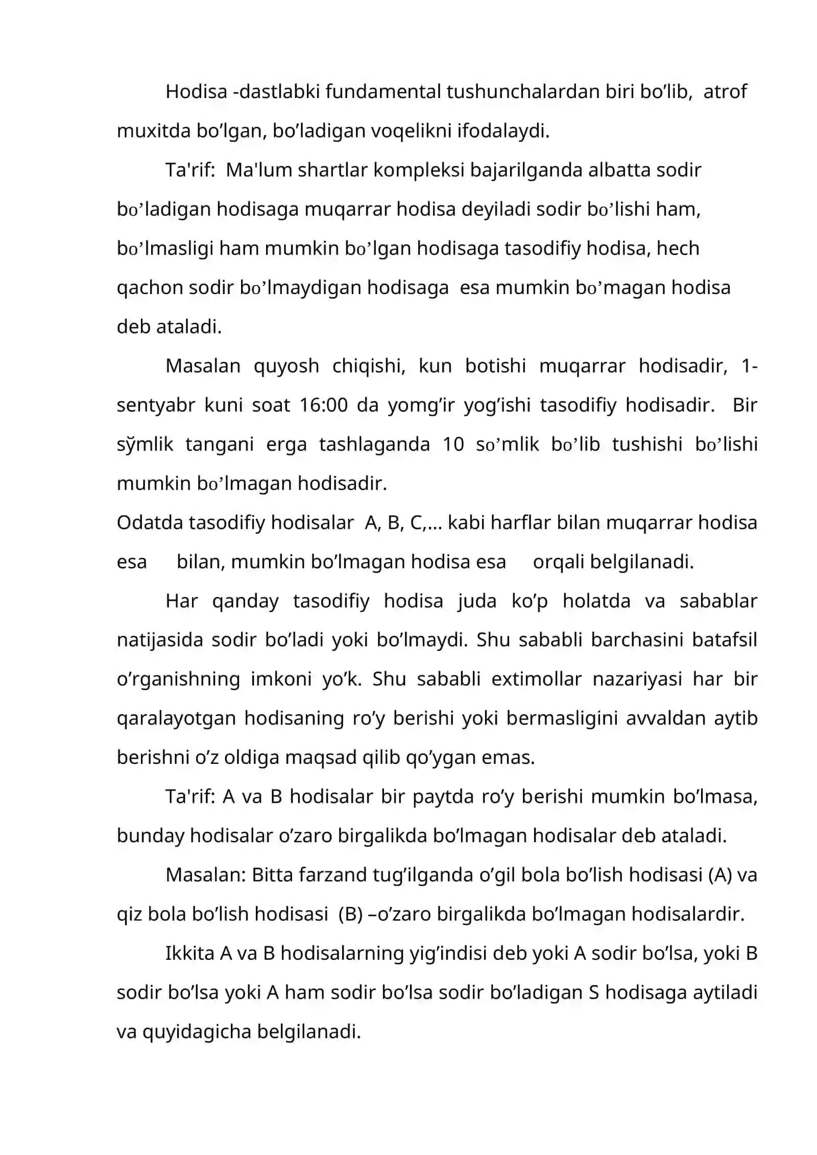 Ehtimollar nazariyasi va matematik statistika haqida tushincha 3