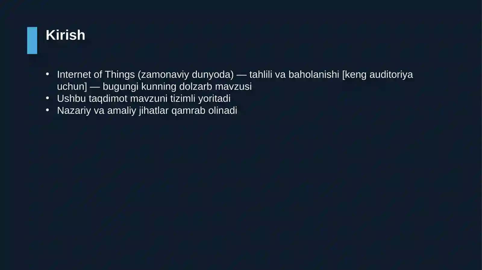 Internet of Things (zamonaviy dunyoda) — tahlili va baholanishi [keng auditoriya uchun] 3