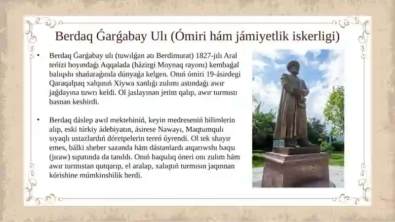 Berdaq Ǵarǵabay ulı 3