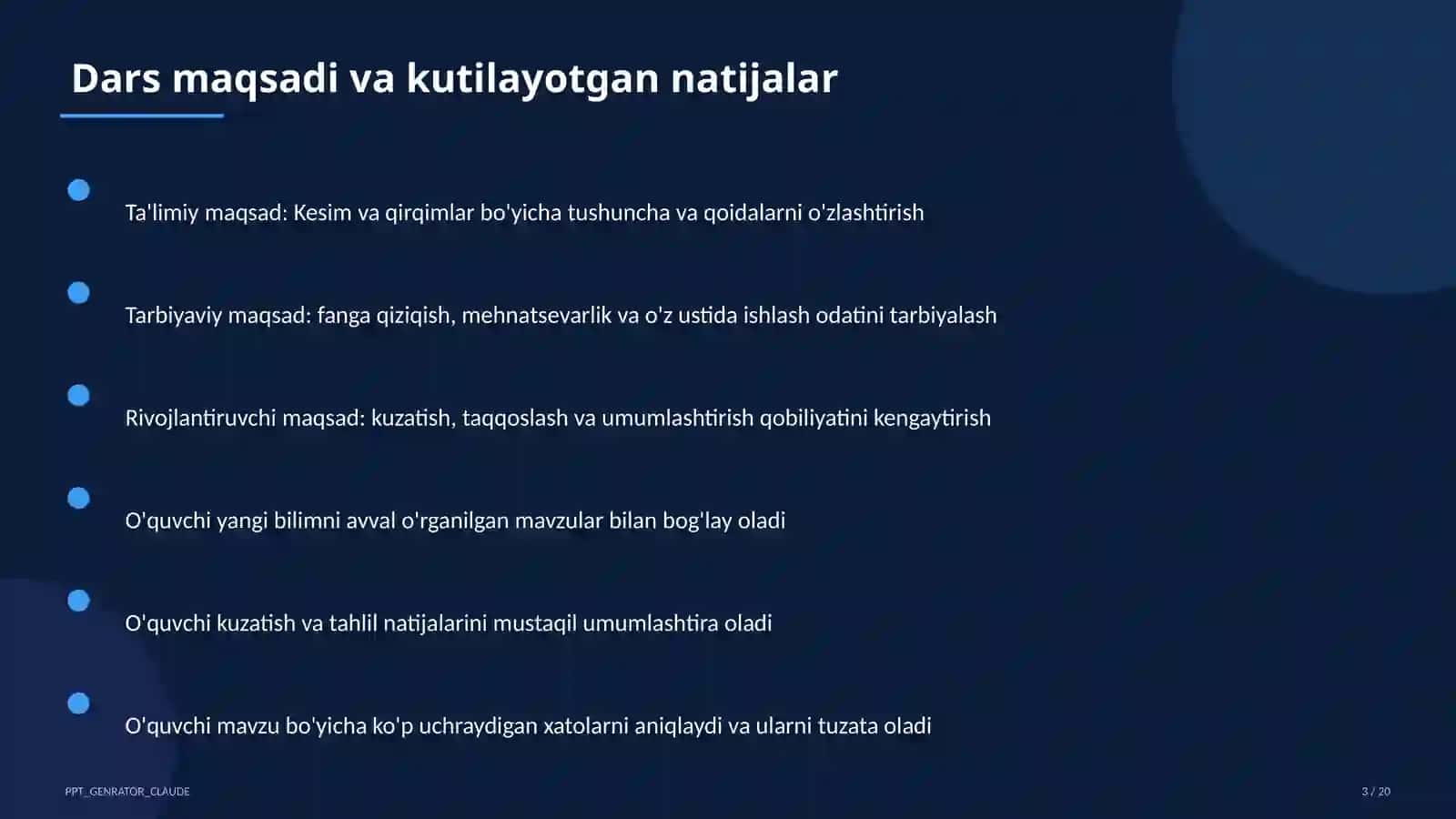 Kesim va qirqimlar (9-sinf) 3