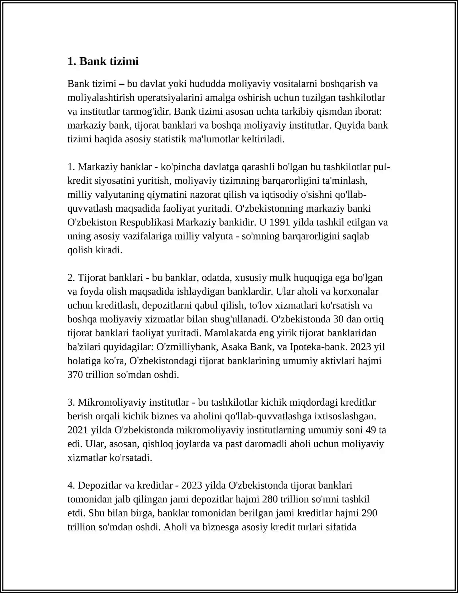 MOLIYA-KREDIT TIZIMI INSTITUTLARI 3