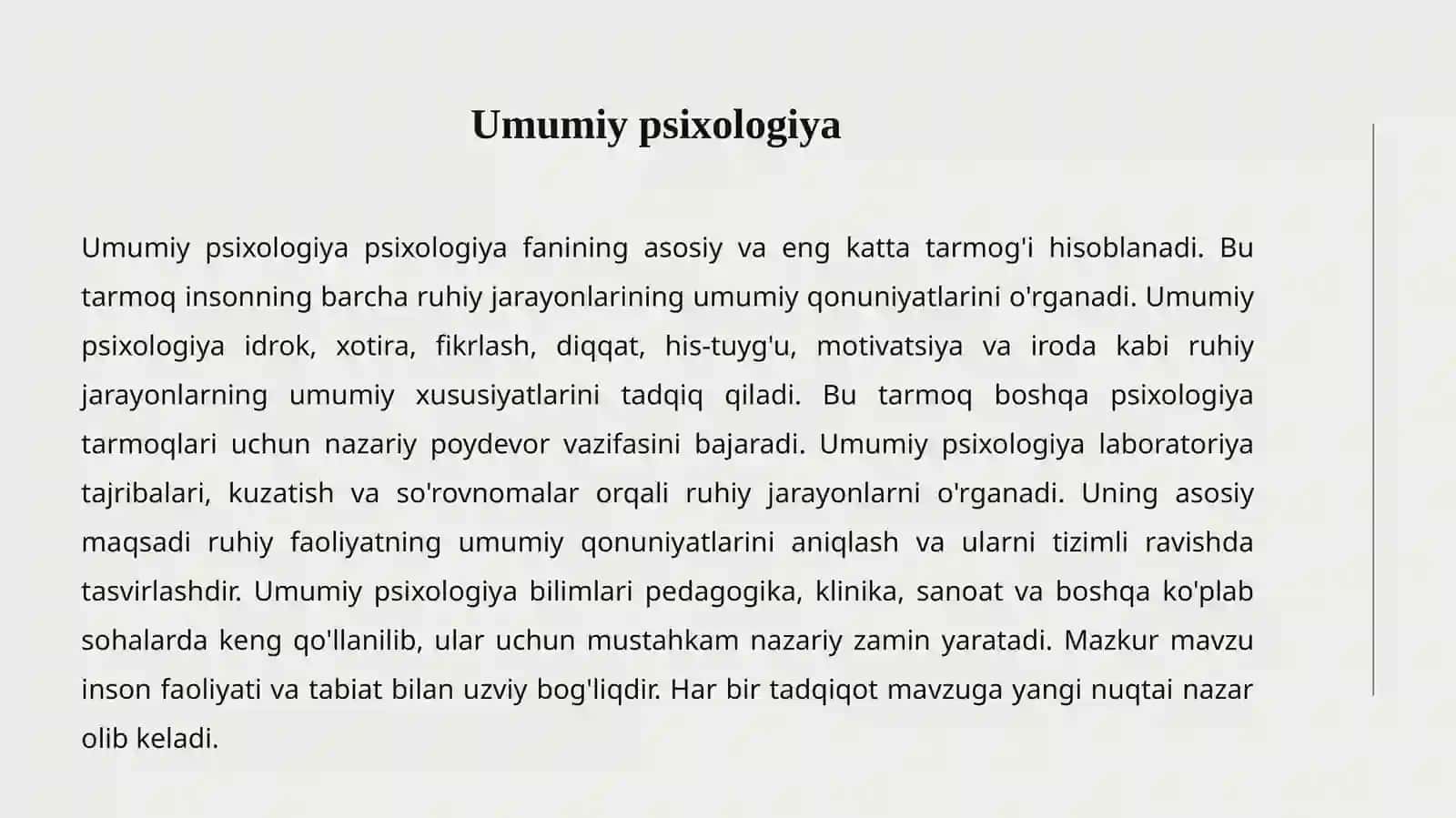 PSIXOLOGIYA TARMOQLARI 3
