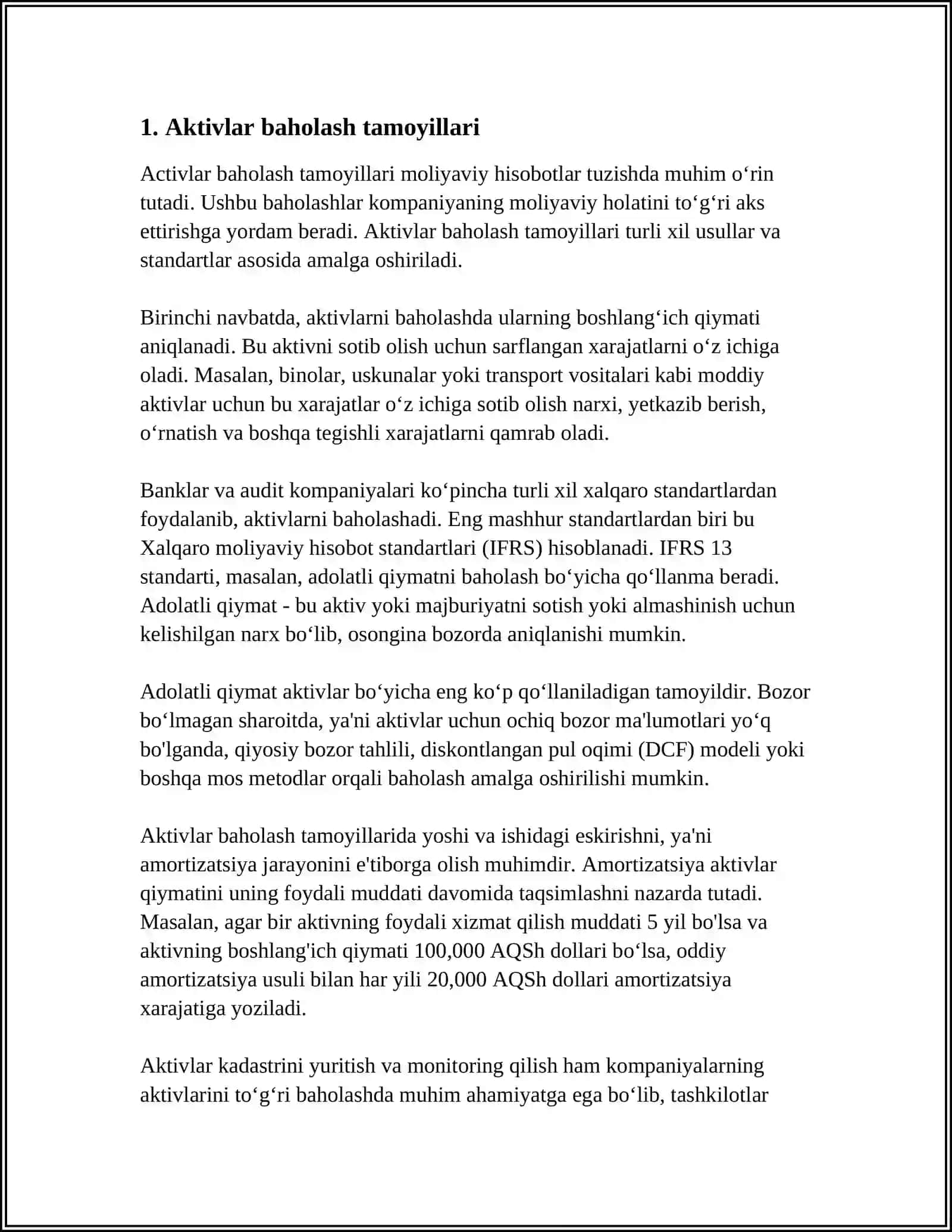 KAPITAL AKTIVLARNI BAHOLASH MODELI 3