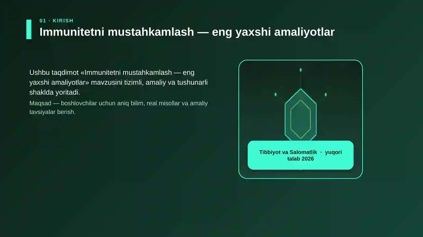 Immunitetni mustahkamlash — eng yaxshi amaliyotlar 3