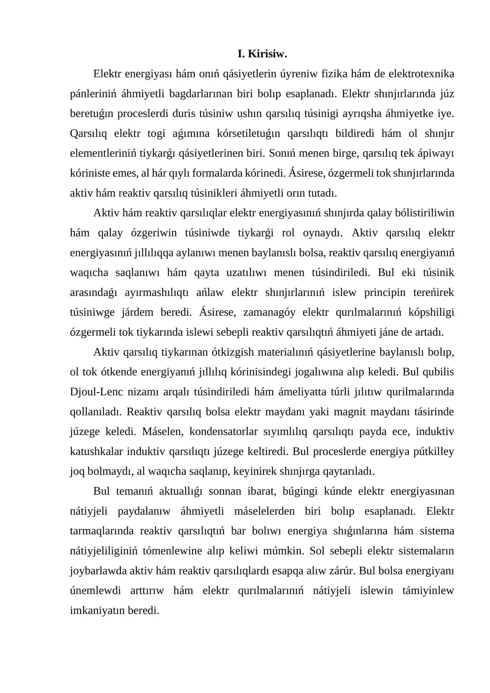 Aktiv hám reaktiv qarsılıqlardıń parqı 3