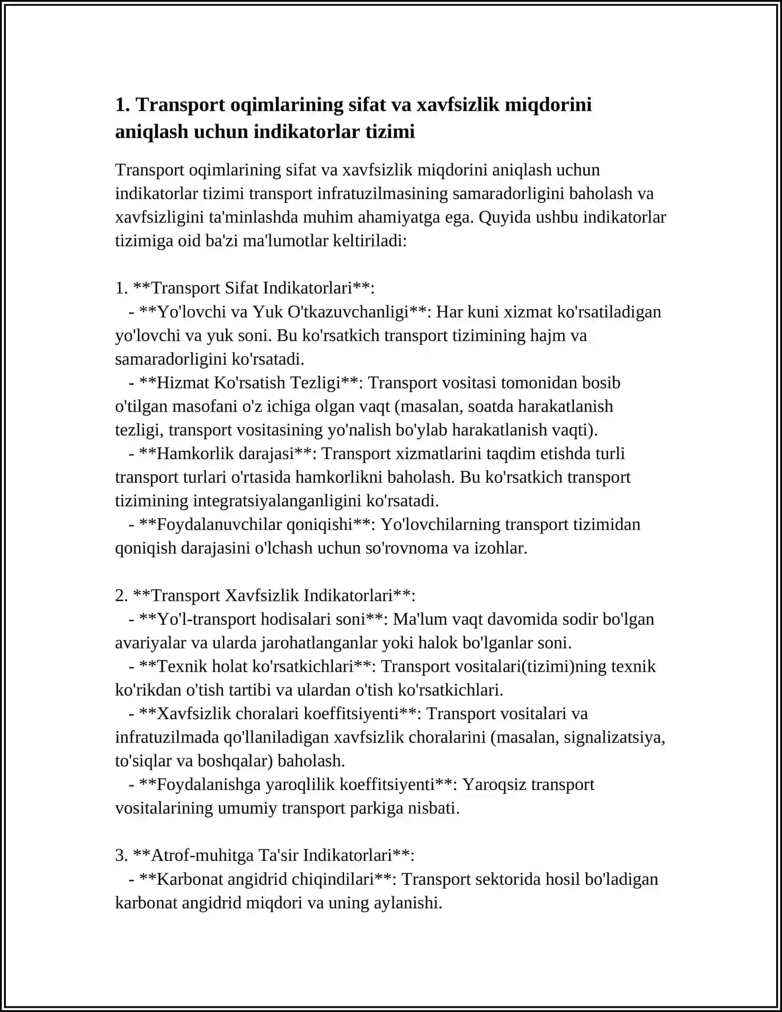 TRANSPORT OQIMLARINING SIFATI VA XAVFSIZLIGINING MIQDORINI ANIQLASH 3