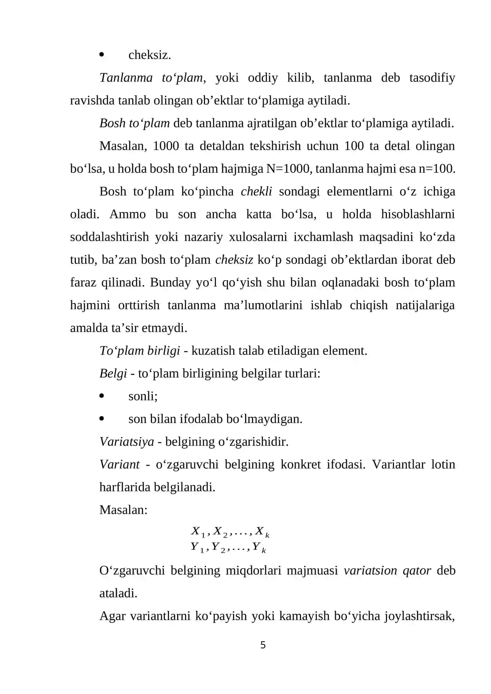 EKONOMETRIKADA EHTIMOLLAR NAZARIYASI VA MATEMATIK STATISTIKANING ASOSIY TUSHUNCHALARI 3