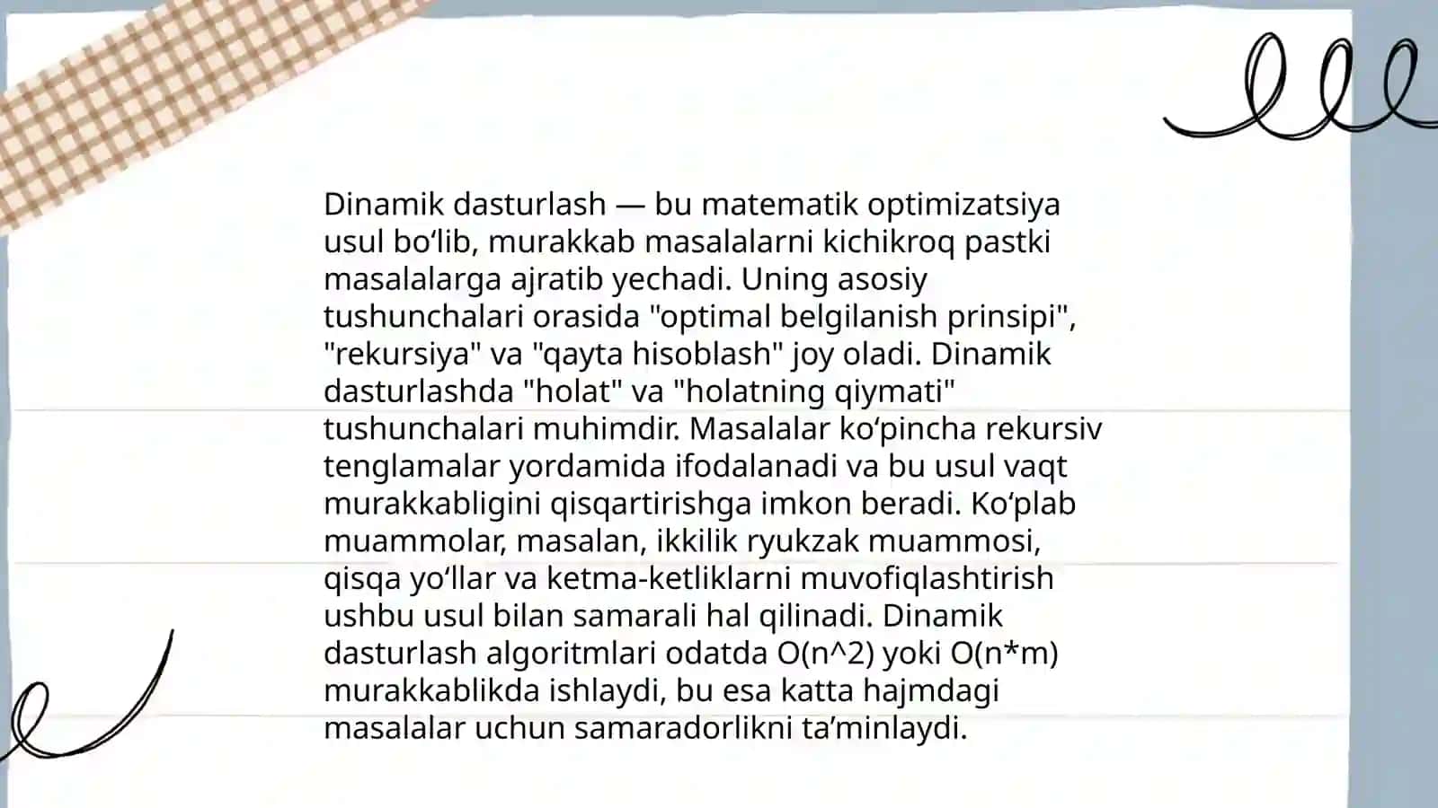 Dinamik dasturlash 3