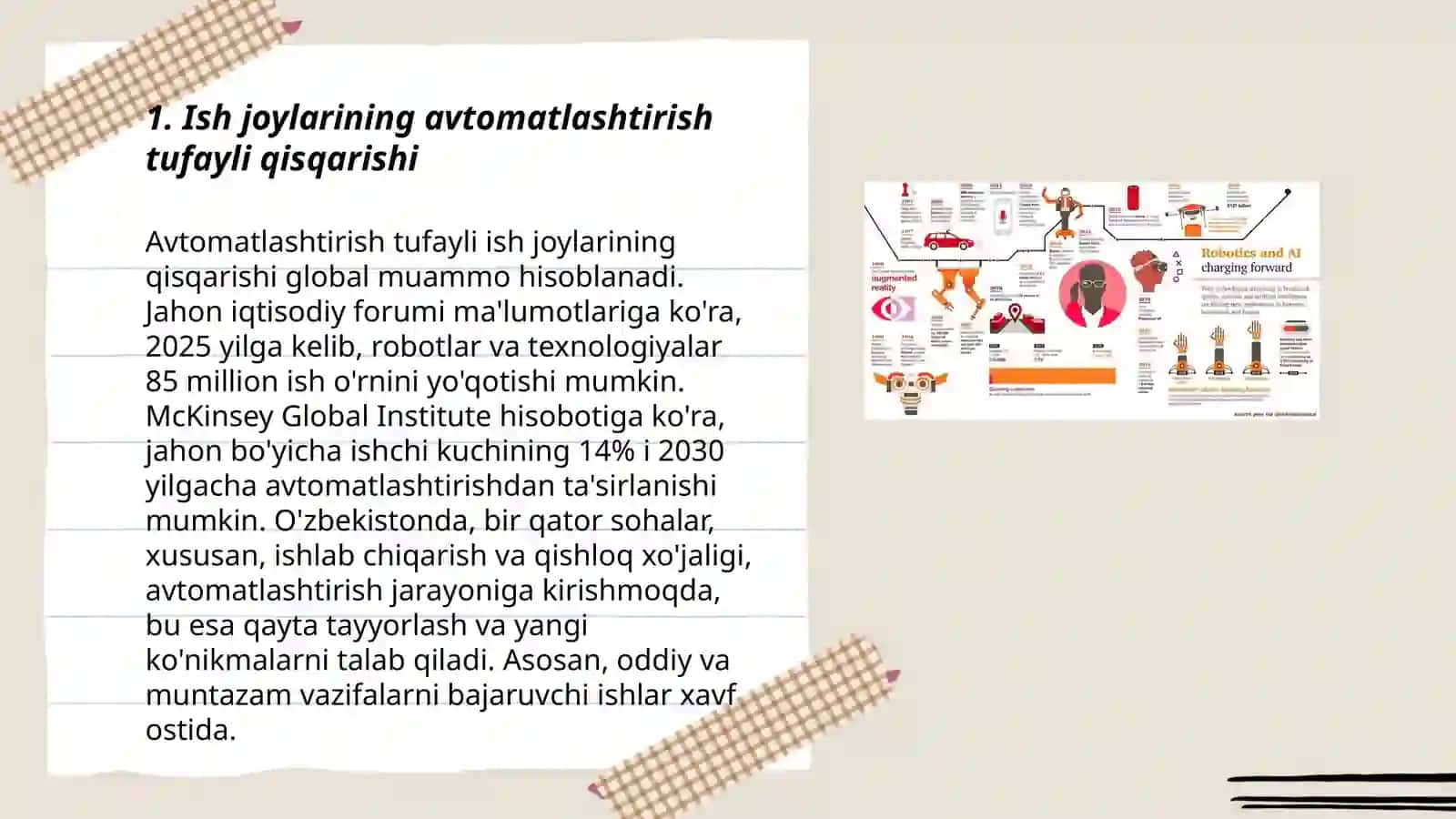 Ish joylarining avtomatlashtirish tufayli qisqarishi 3