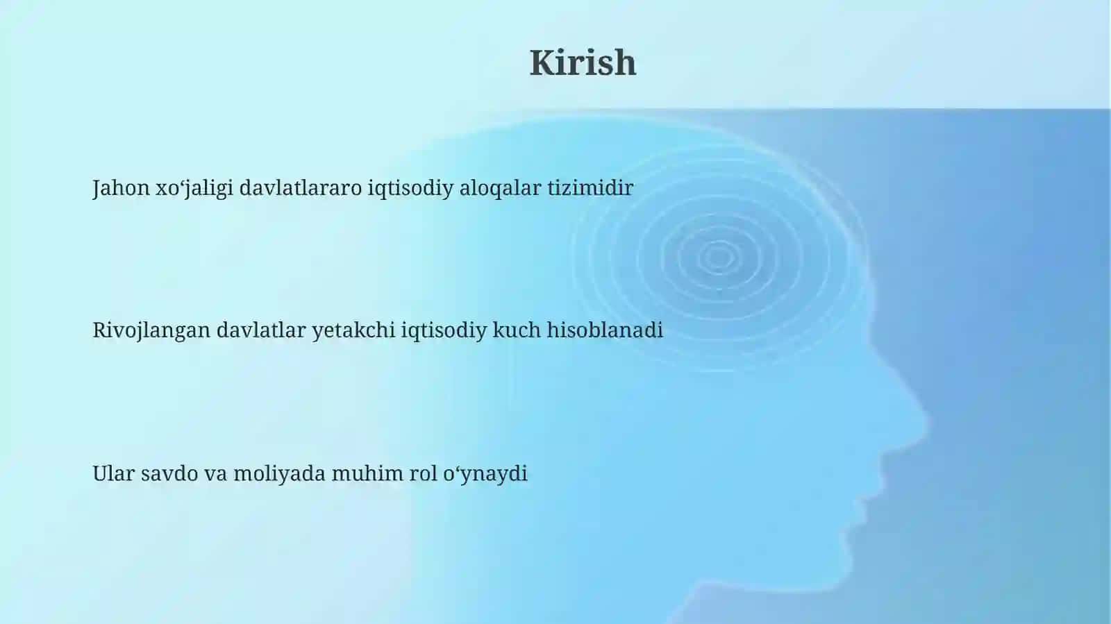 Jahon xoʻjaligida rivojlangan davlatlar - Tarif va ahamiyati 3