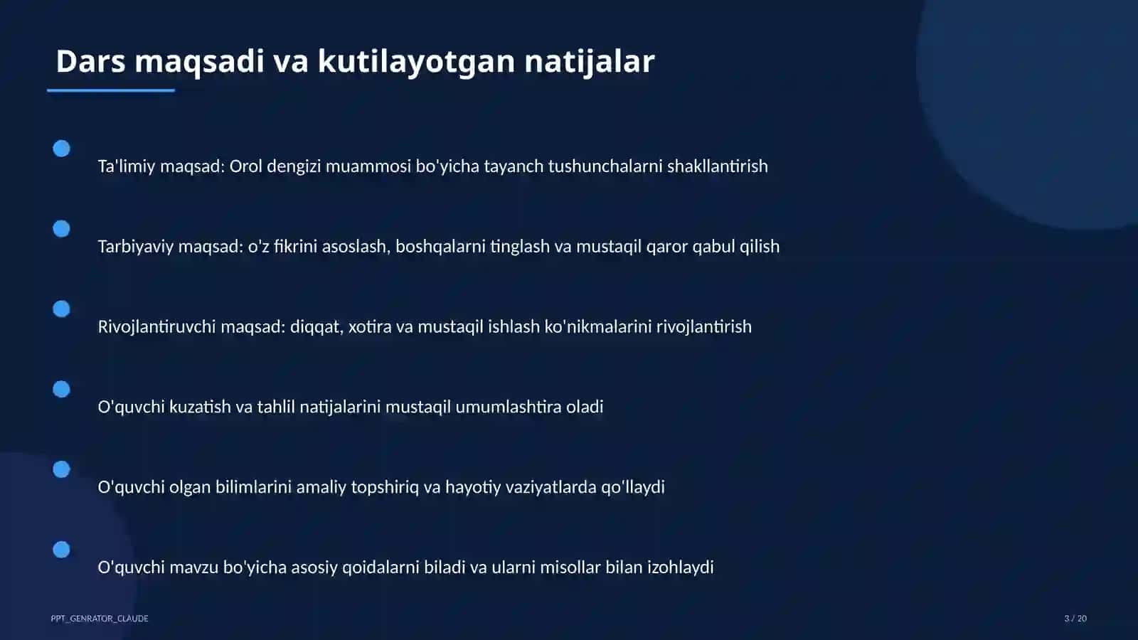 Orol dengizi muammosi (8-sinf) 3