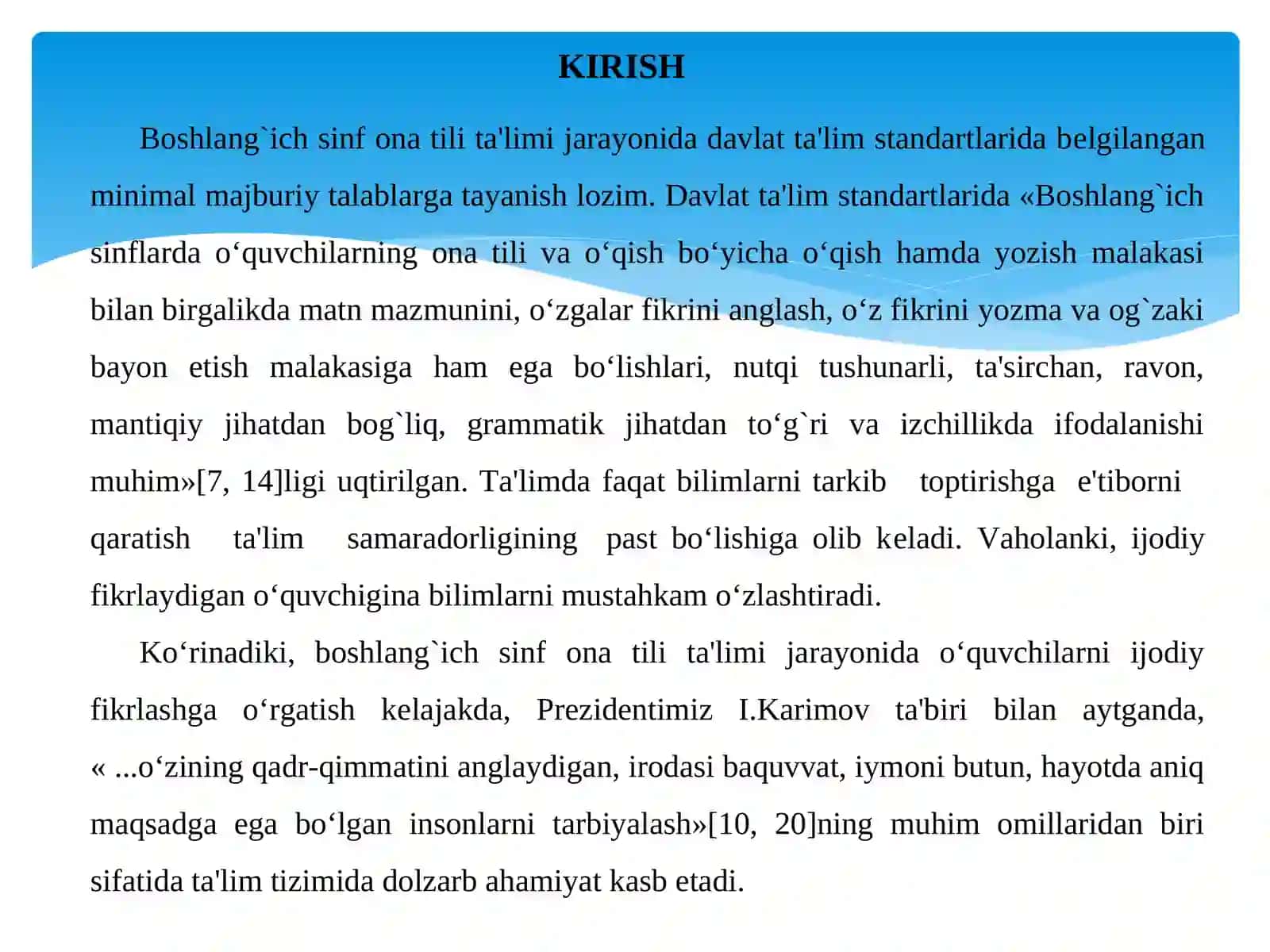 “Boshlang’ich sinf ona tili darslarida o’quvchilarni ijodiy fikrlashga o’rgatish usullari” 3