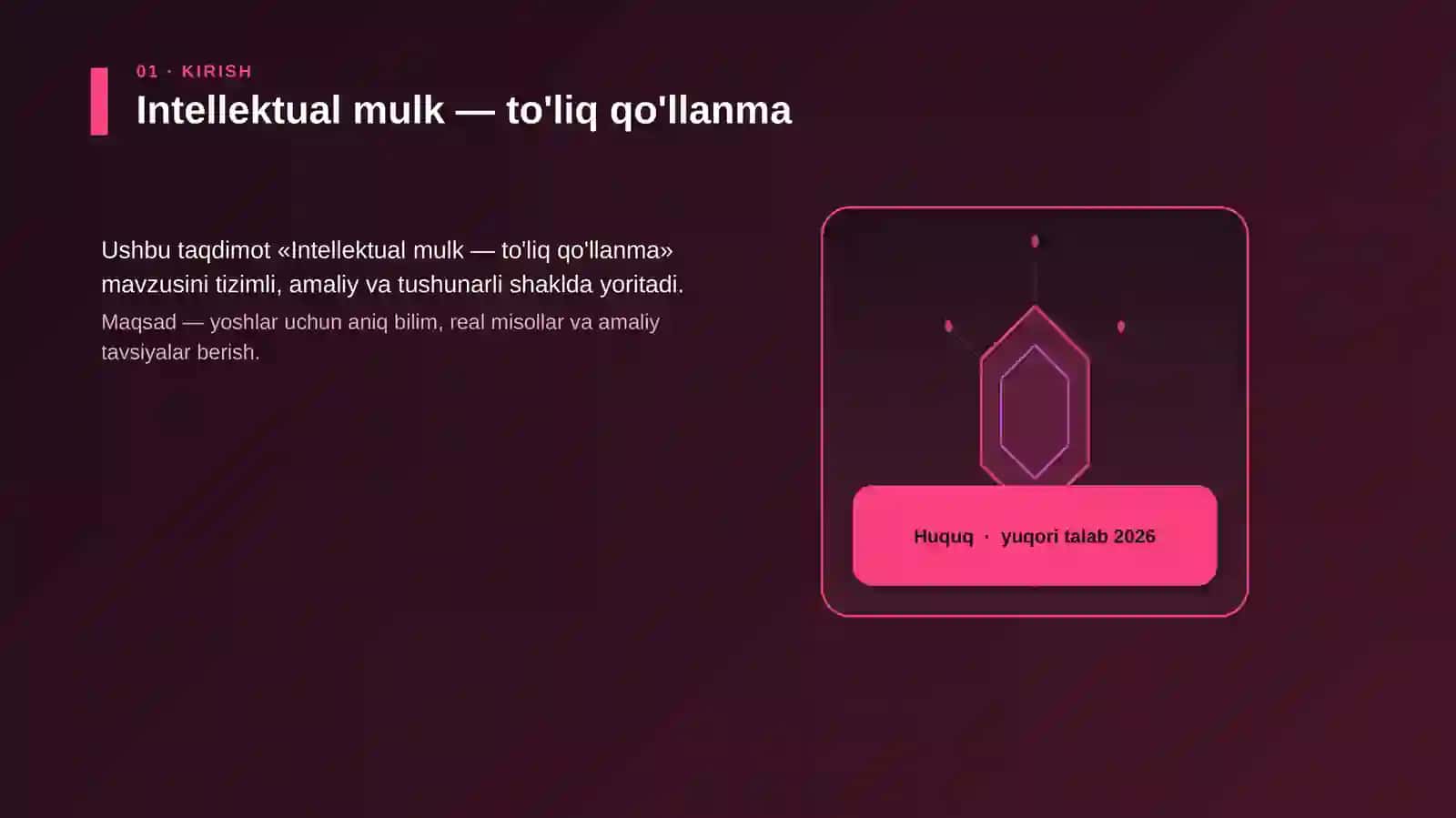 Intellektual mulk — to'liq qo'llanma 3