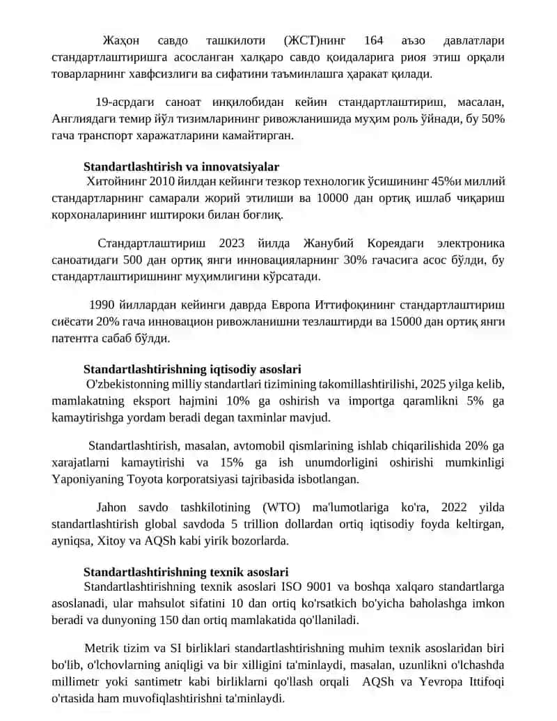 Standartlashtirishning nazariy asoslari 3
