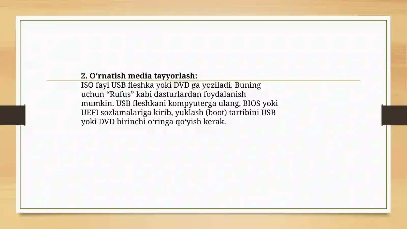 windows operatsion tizimini kompyuterga o‘rnatish 3