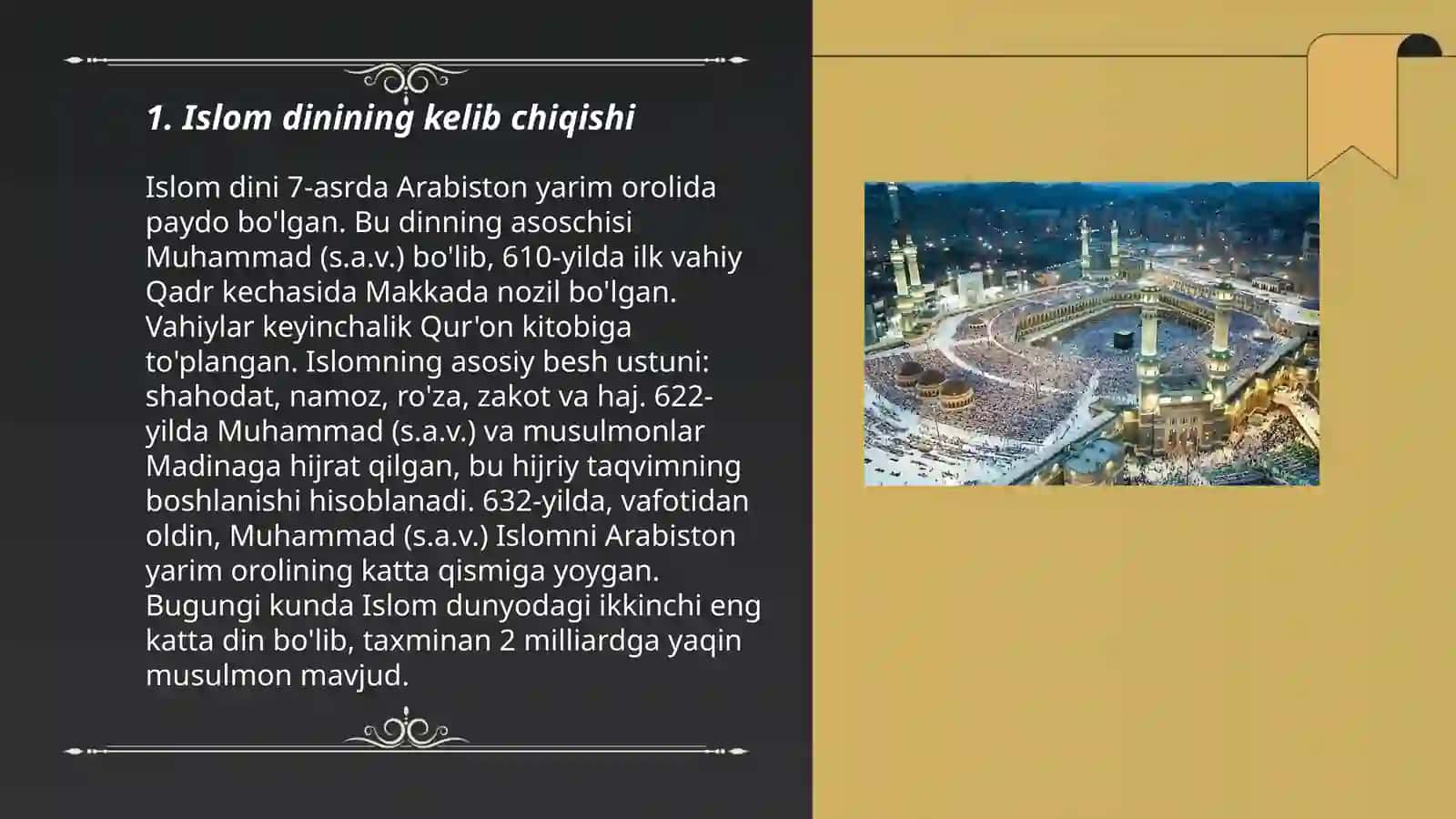 Islom dinining yo'nalishlarining vujudga kelishi 3