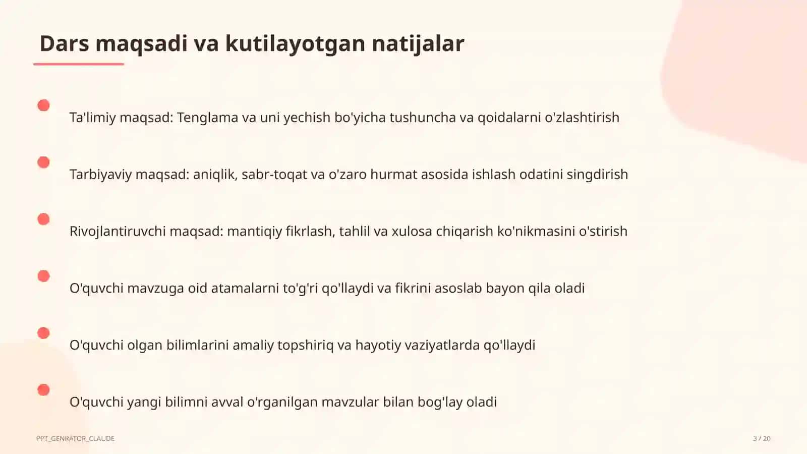 Tenglama va uni yechish (5-sinf) 3