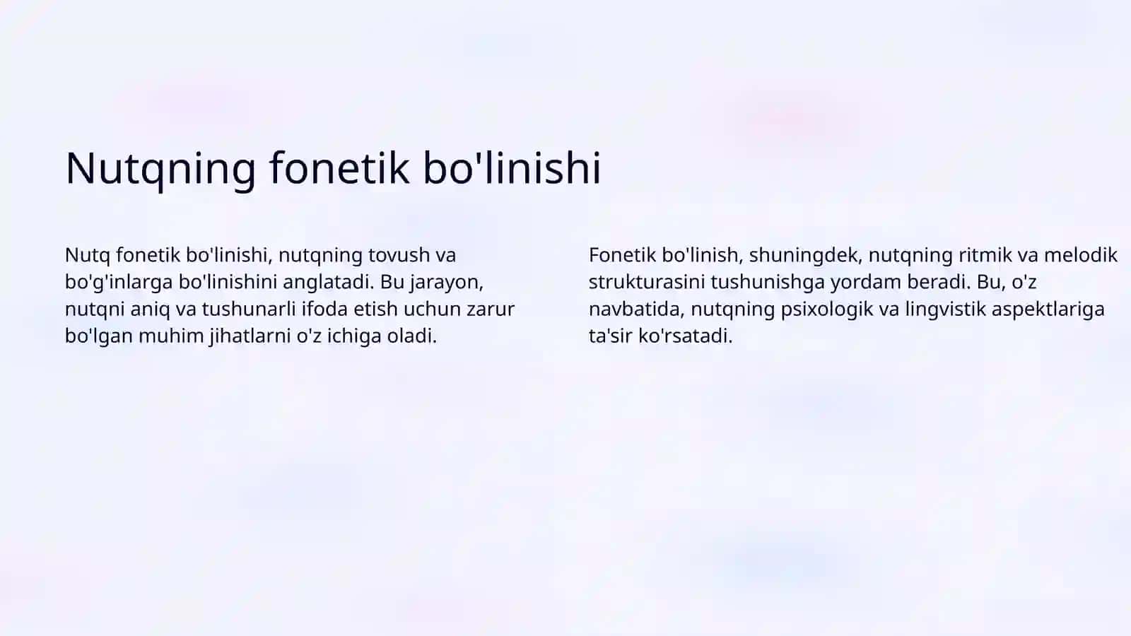 Nutqning fonetik bo'linishi 3