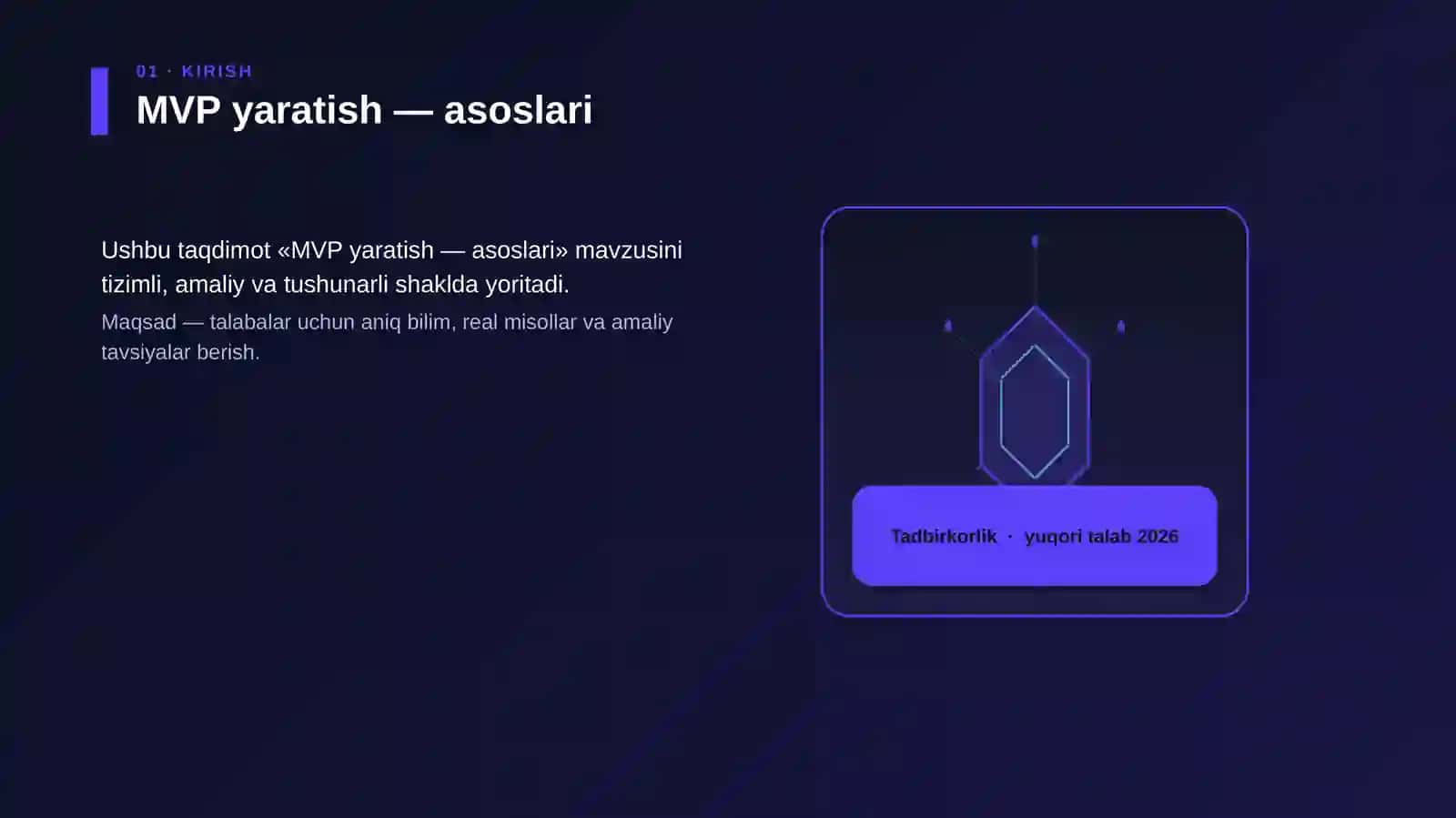 MVP yaratish — asoslari 3