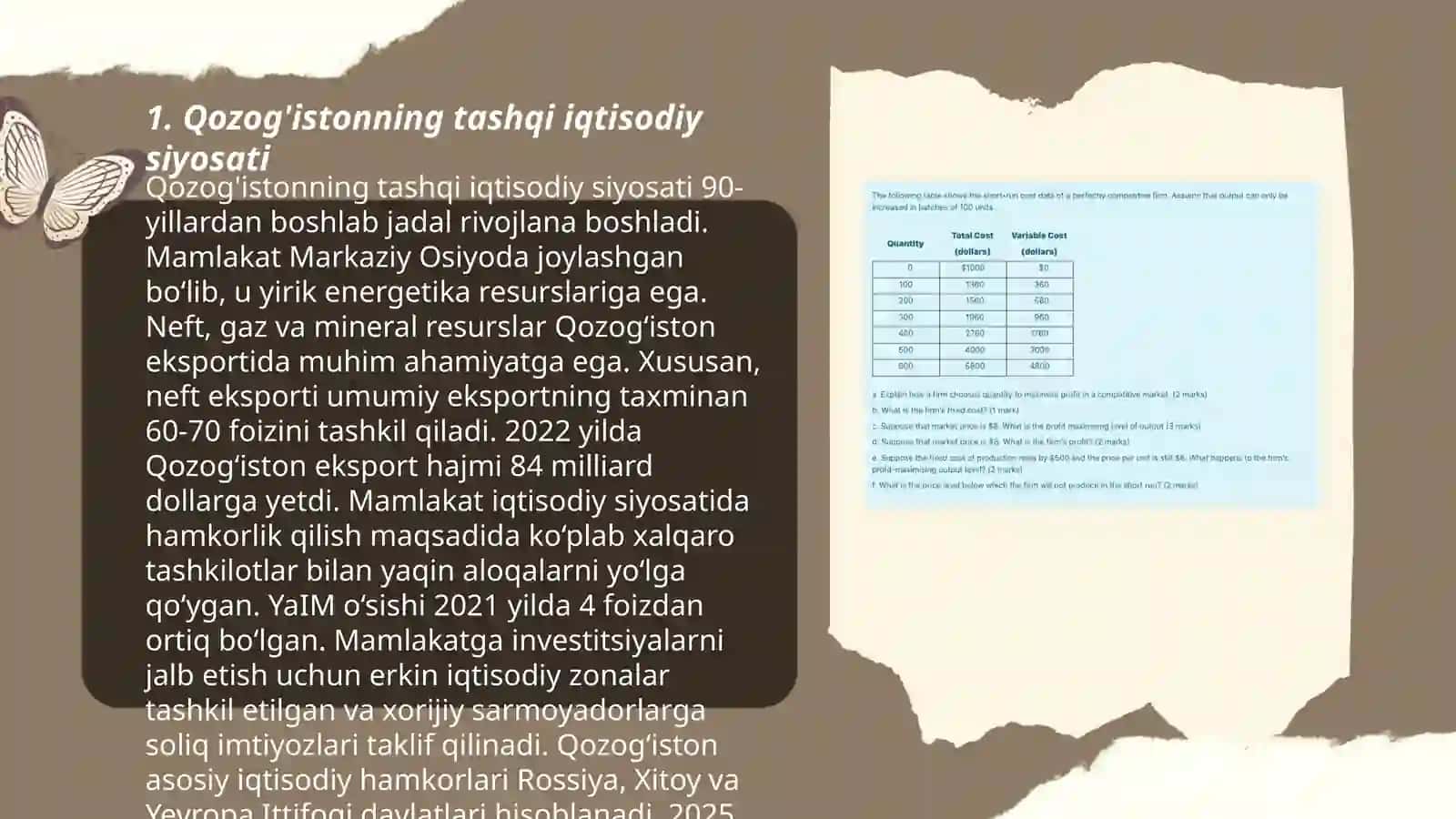 Qozog'iston tashqi iqtisodiy faoliyatini boshqarish va tartibga solishni tashkil etish. Mullajonova Risolatxon 3