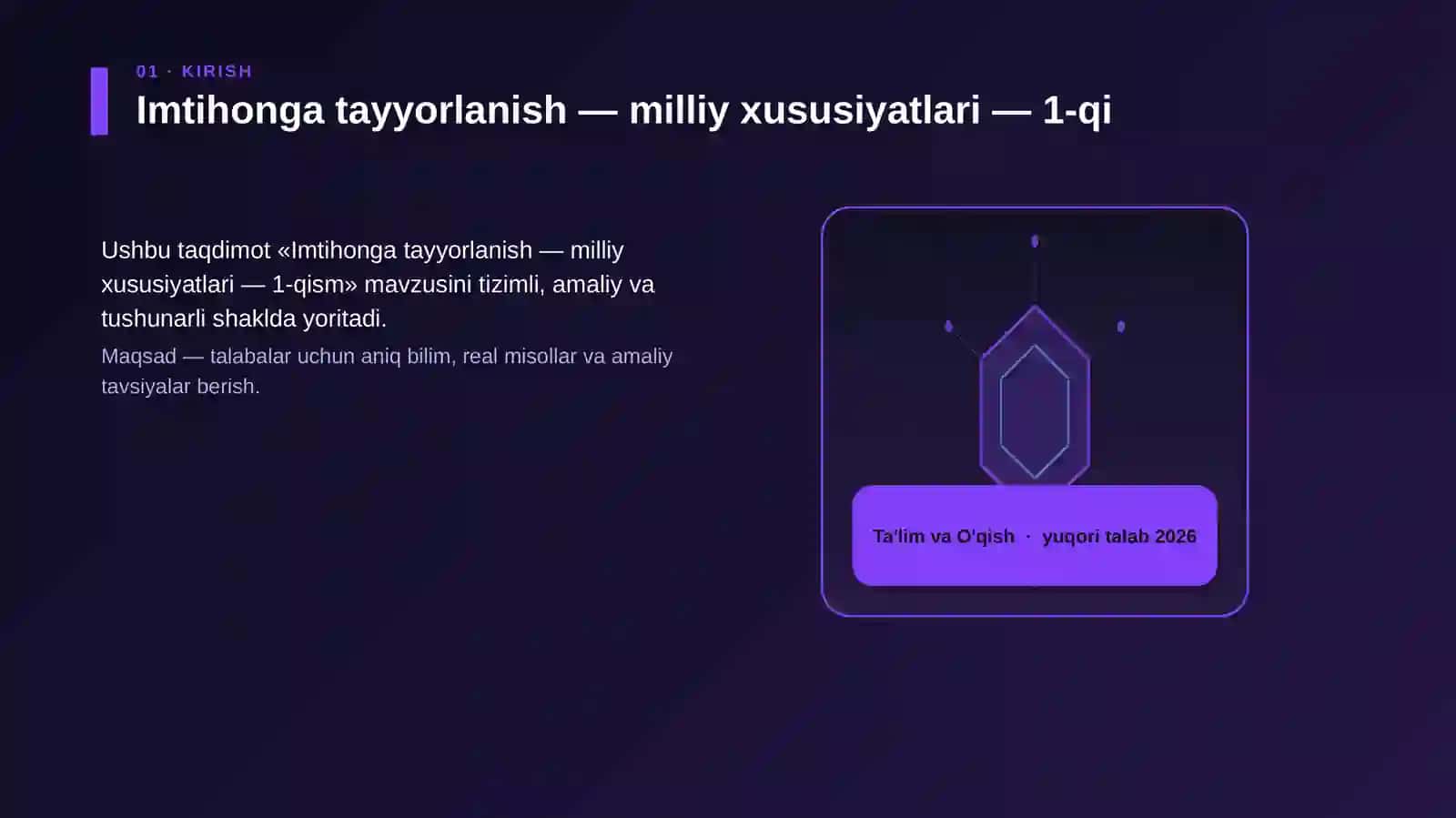 Imtihonga tayyorlanish — milliy xususiyatlari — 1-qism 3