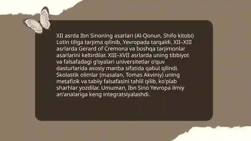 Ibn Sino Yevropa olimlari talqinida 3