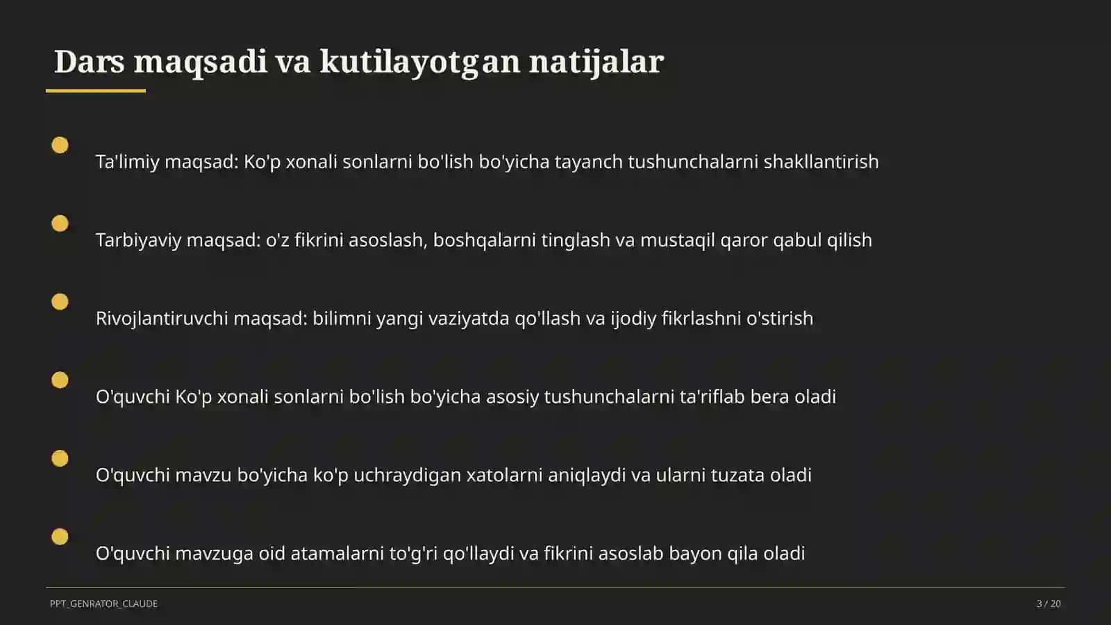 Ko'p xonali sonlarni bo'lish (4-sinf) 3