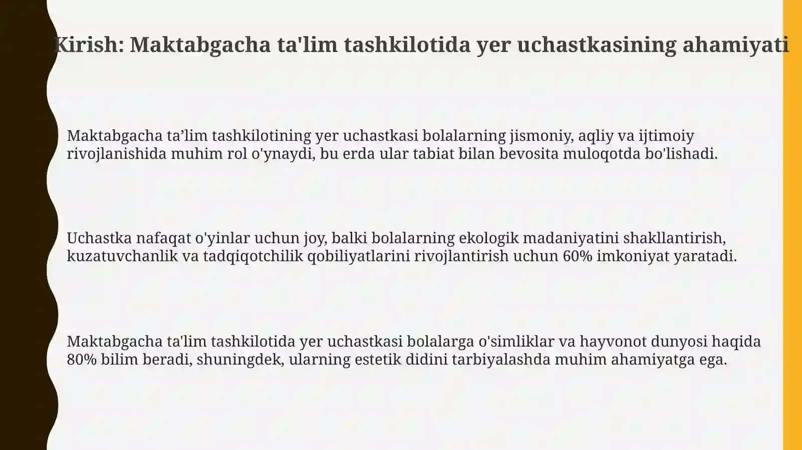 Maktabgacha ta'lim tashkilotida yer maydonchasini tashkil etish va uning ta'lim-tarbiyaviy ahamiyati 3