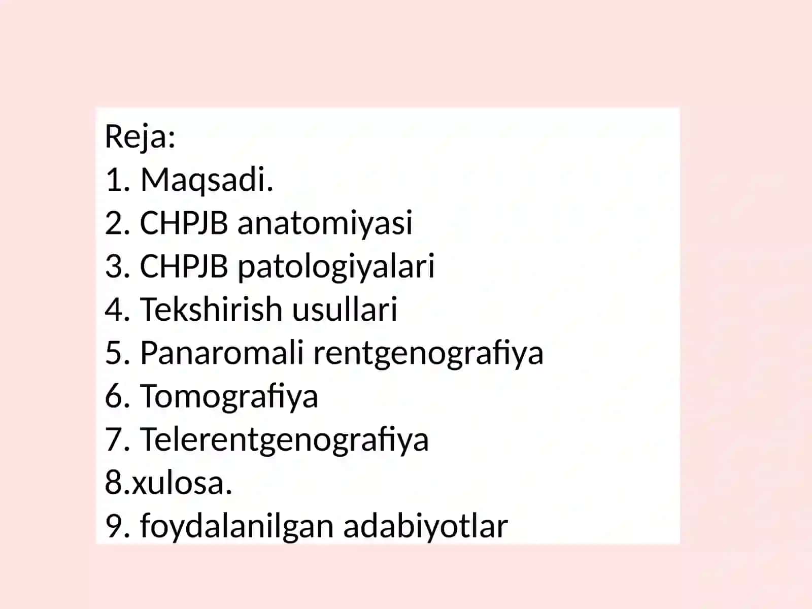 CHPJBning rentgenologik tekshirish usullari. 3