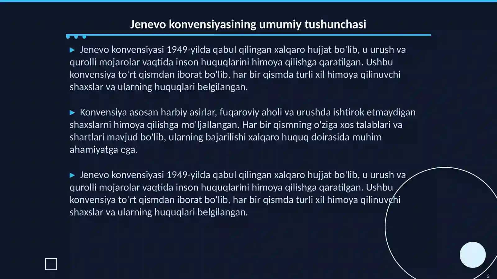 Jenevo konvensiyasi 3 va 4 qismlaridagi himoya qilinuvchi shaxslar 3