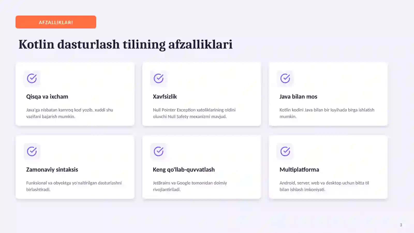 Kotlin dasturlash tiliga kirish 3
