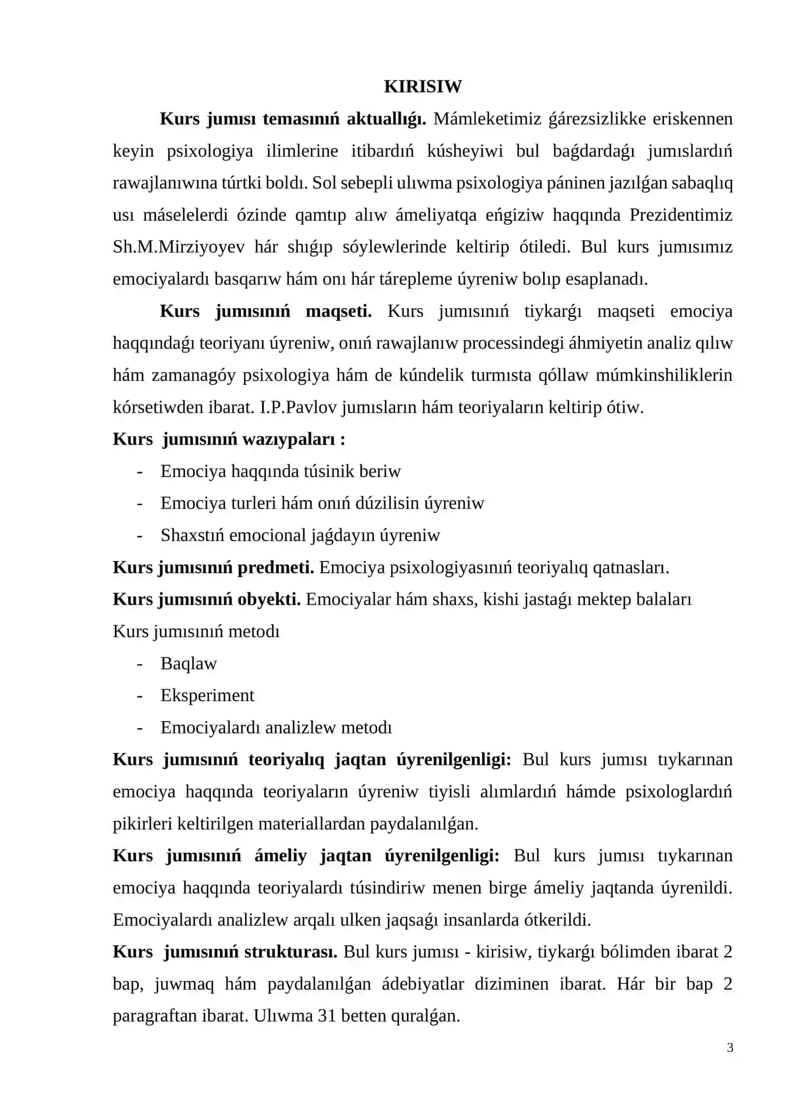 Emociya psixologiyasınıń teoriyalıq qatnasları 3