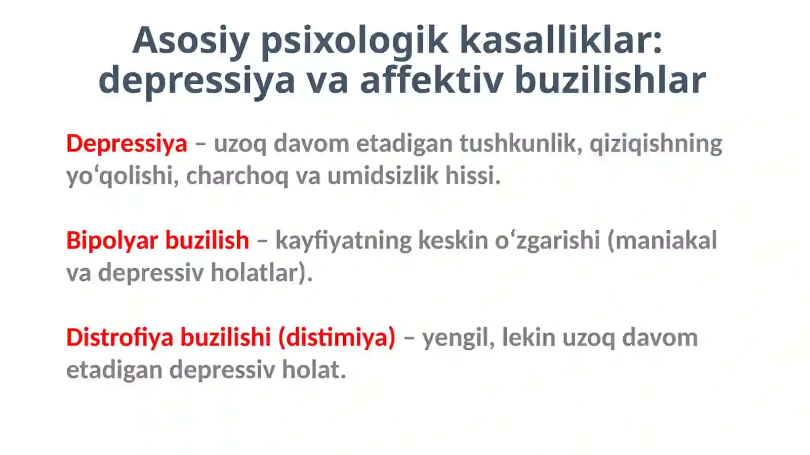 Psixologik kasalliklar 3