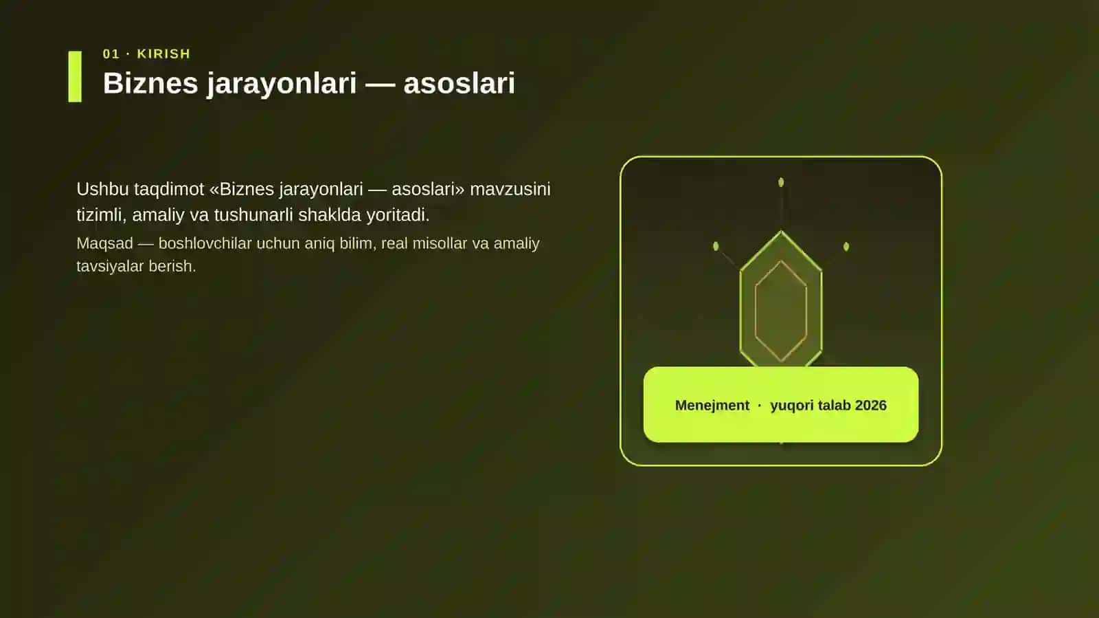 Biznes jarayonlari — asoslari 3