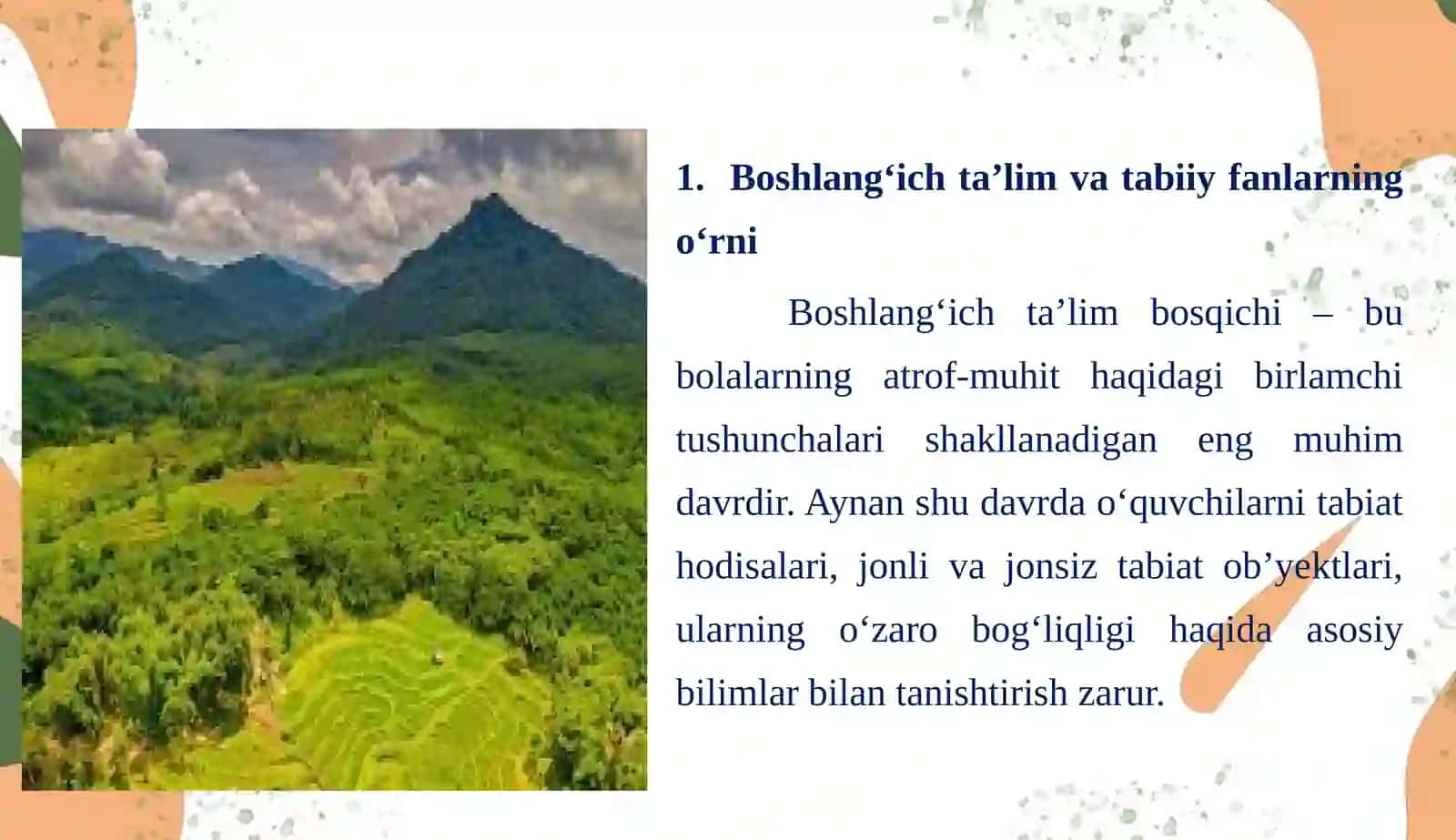 O'qituvchini boshlang'ich ta'lim tabiiy fanlar darslariga tayyorgarlik 3