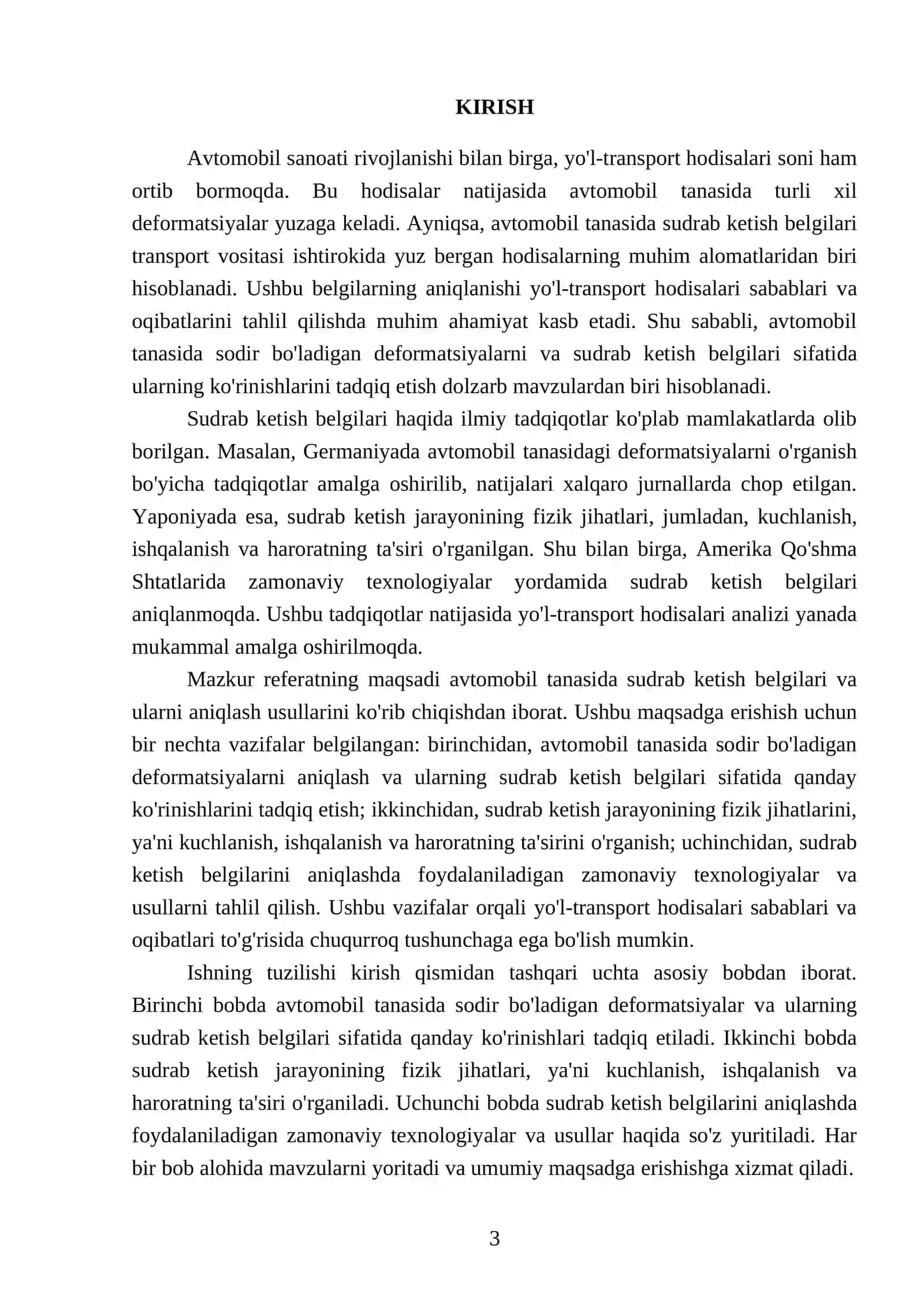 Avtomobil tanani sudrab ketish belgilari 3