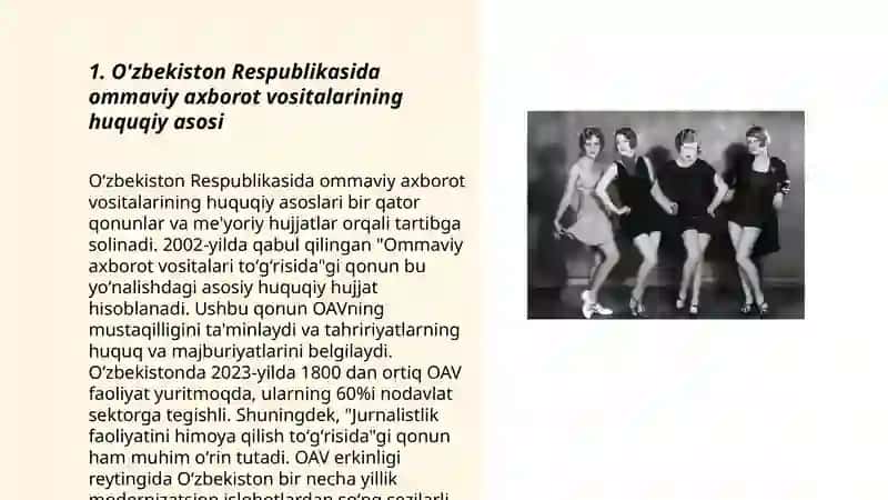 O'zbekiston Respublikasida ommaviy axborot vositalarining faoliyati 3
