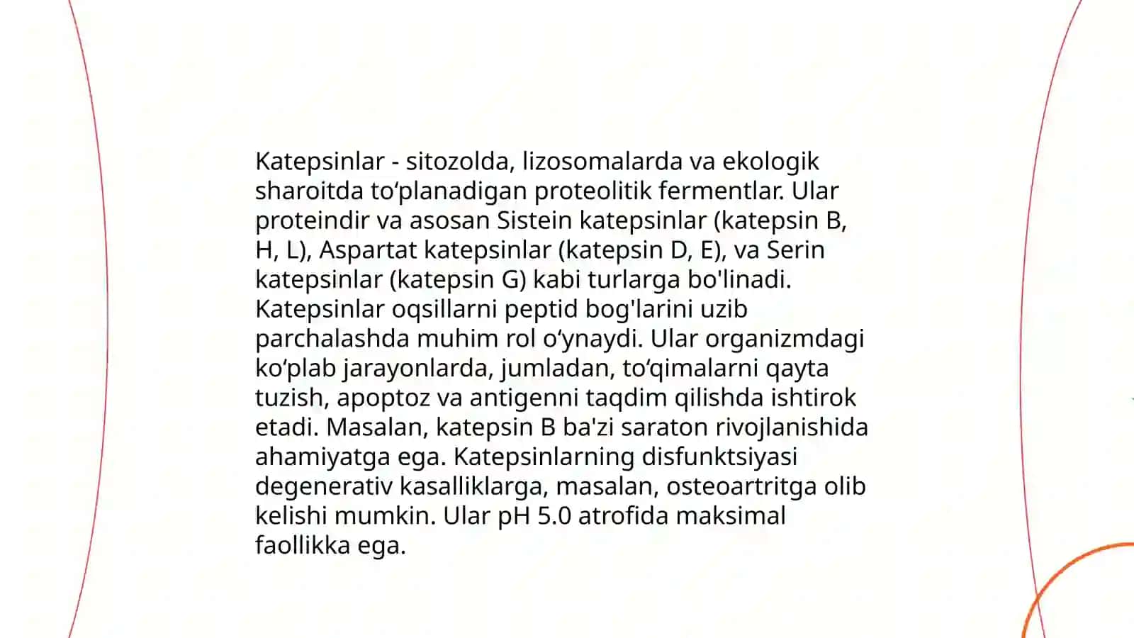 Katepsinlar, ularning klinik ahamiyati 3